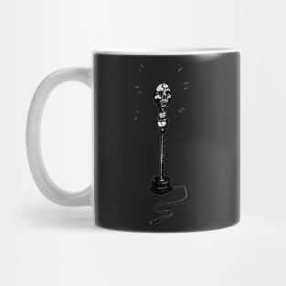 Skull, light bulb, lamp, jms art Mug